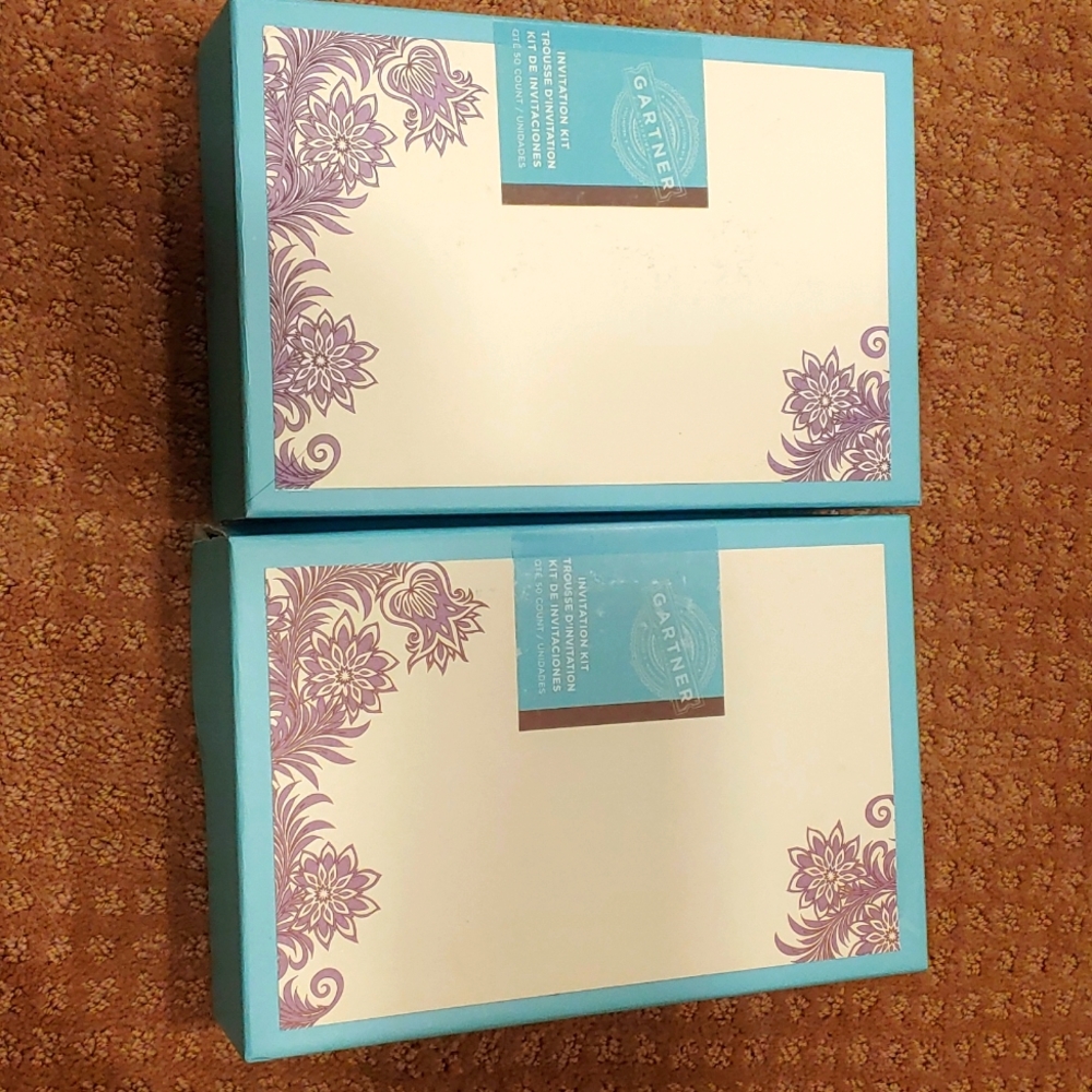 Two Boxes of Gartner invitations kit.